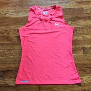 Under Armour Heatgear Fitted tank, Pink, Sz L